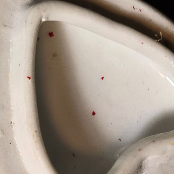 Vintage Iridescent Porcelain Trinket Box With Rose Lid Detail - Picture 8 of 8